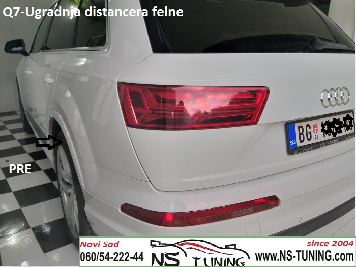 Audi q7 2017 distanceri felne 5x112 66.5 20mm ugradnja montaza novi sad ns tuning